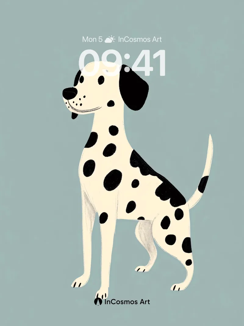 Playful Dalmatian Wallpaper with Polka-Dot Charm