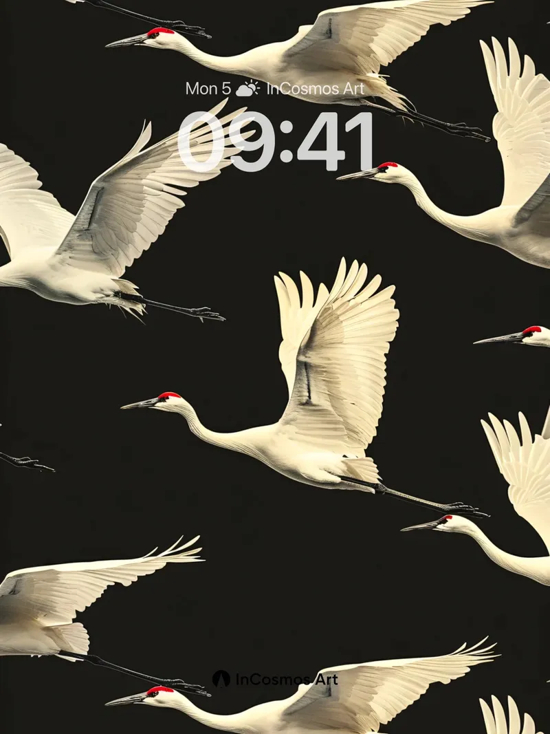 Serenity Flight Wallpaper with Crimson Crests