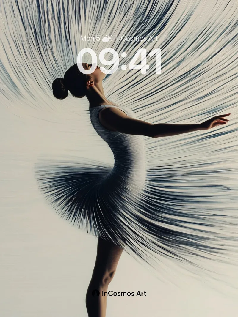 Suspended Motion Wallpaper with Feathered Light