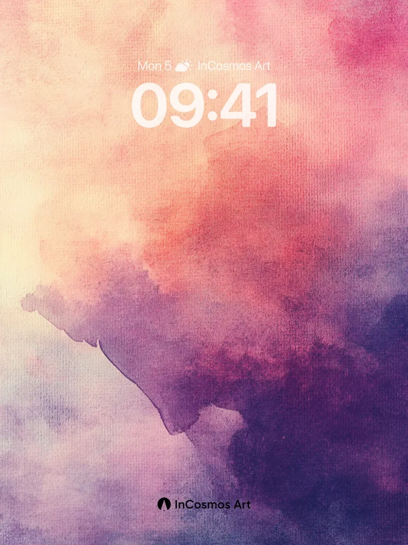 Ethereal Hush Wallpaper with Watercolor Veils