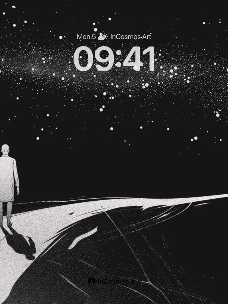 Stellar Path Wallpaper with Cosmic Echo