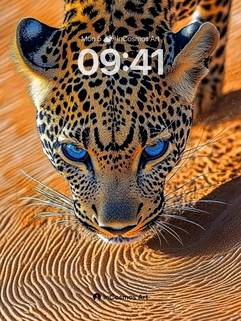 Golden Gaze Wallpaper with Living Wood