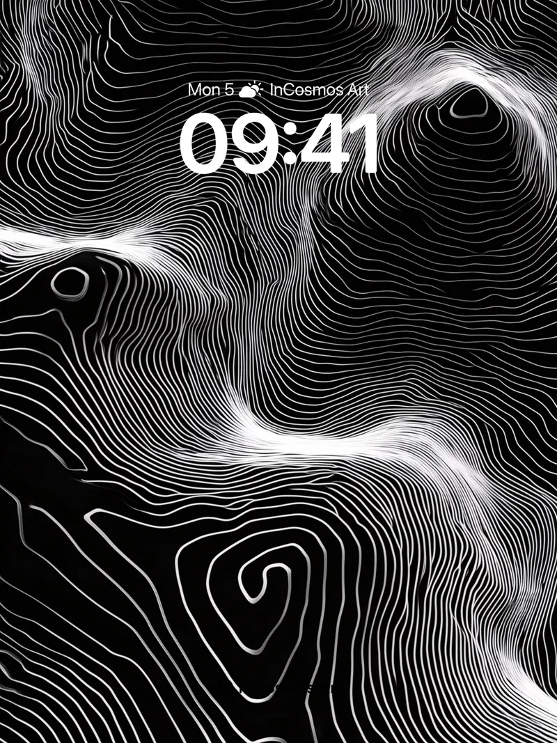 Silent Contours Wallpaper with Whispering Lines