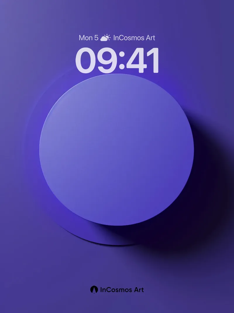 Calm Circle Wallpaper with Soft Shadow Depth
