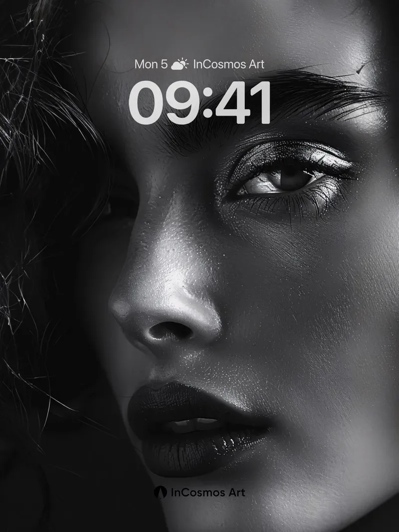 Shadowed Gaze Wallpaper with Velvet Depth