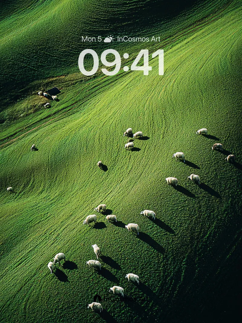 Whispers of Wool Wallpaper with Rolling Light