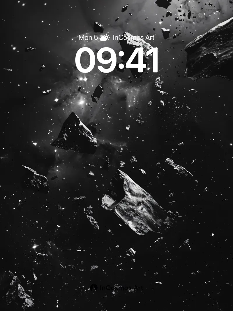 Cosmic Drift Wallpaper with Shattered Light
