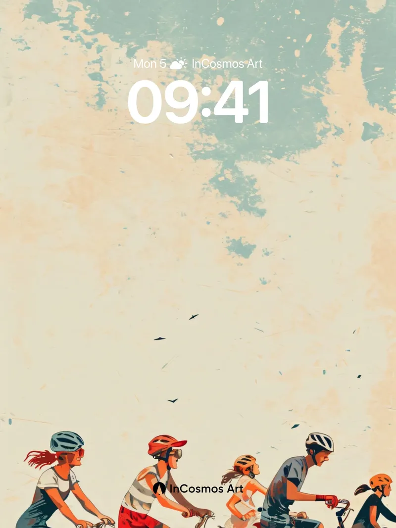 Sunlit Ride Wallpaper with Vintage Texture