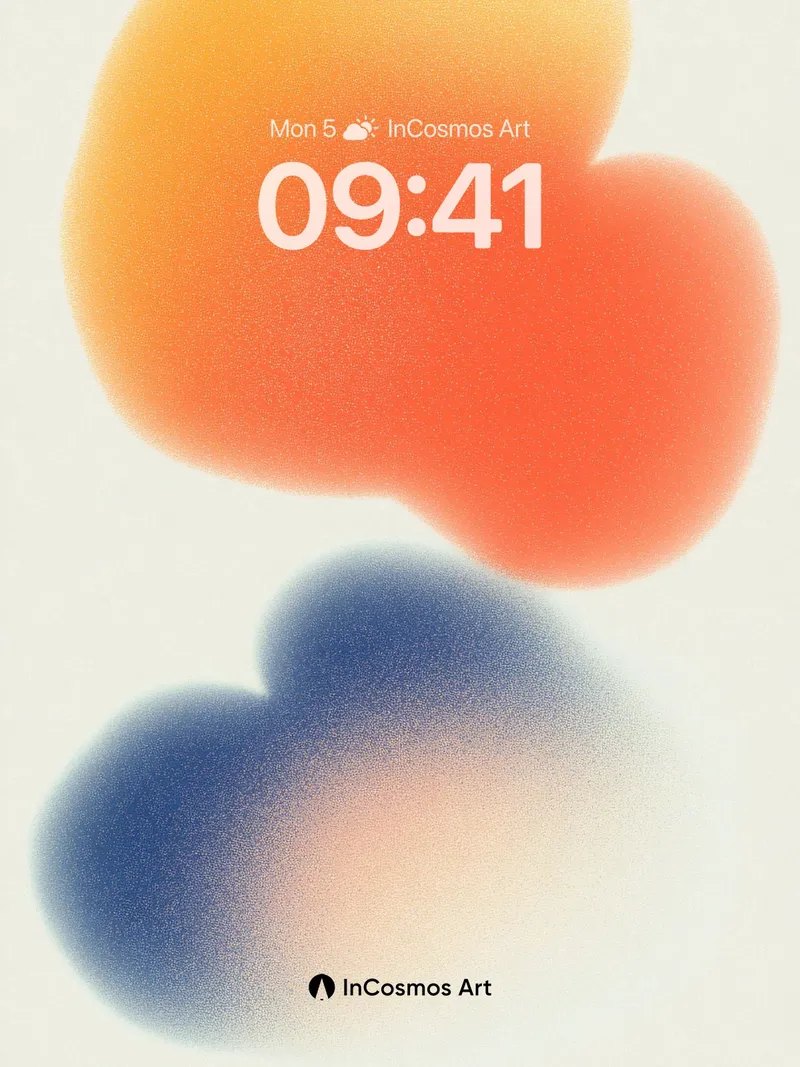 Hazy Bloom Wallpaper with Floating Color Blooms