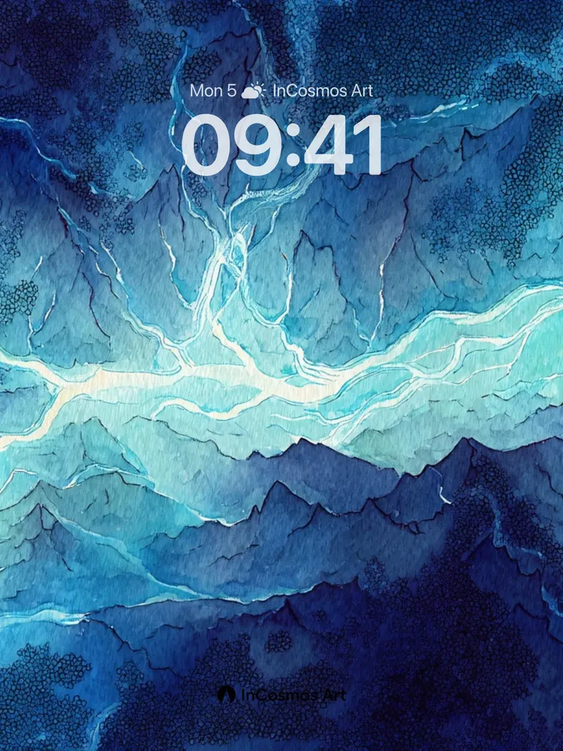 Electric Abyss Wallpaper with Thunder Veins