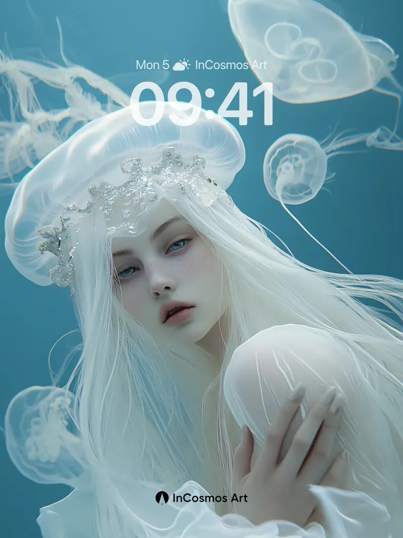 Luminous Depths Wallpaper with Ethereal Drift