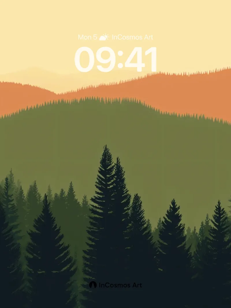 Serenity Ridge Wallpaper with Distant Hues