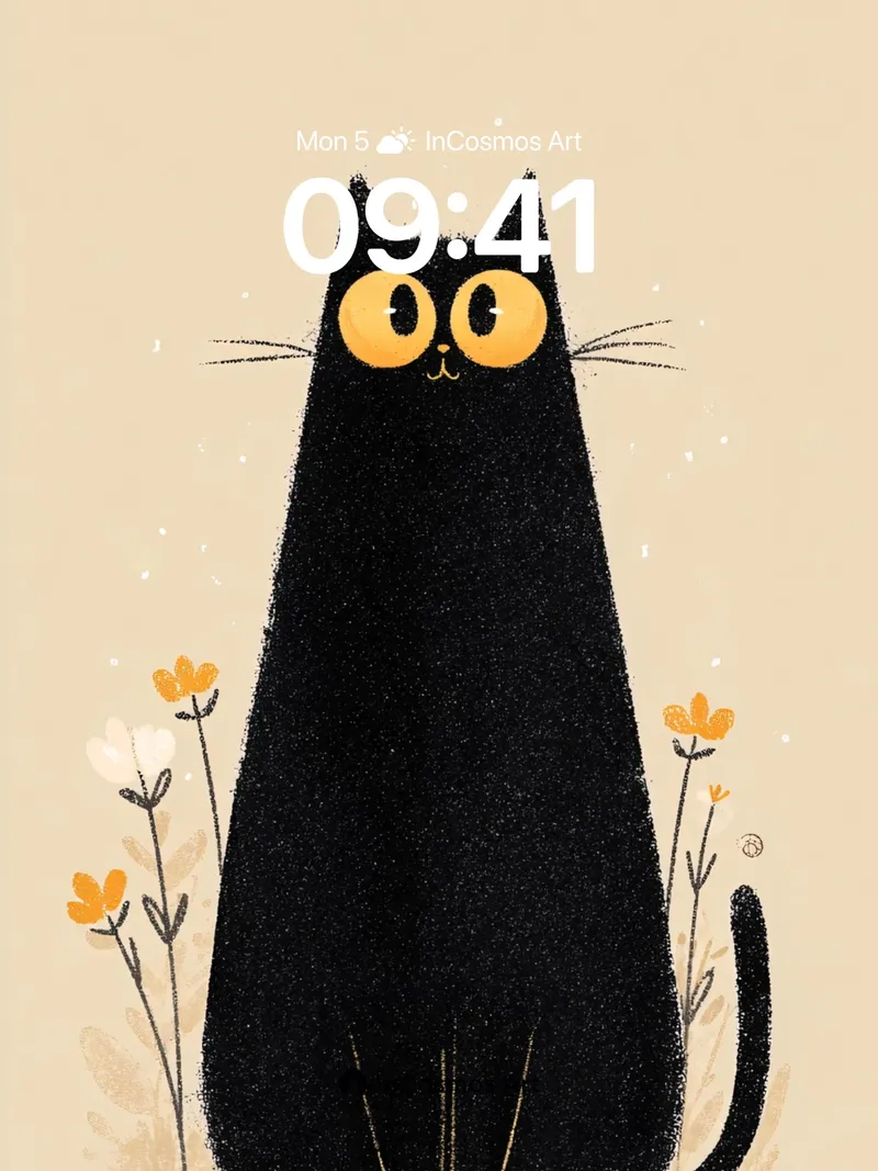 Whispering Shadow Wallpaper with Golden Eyes