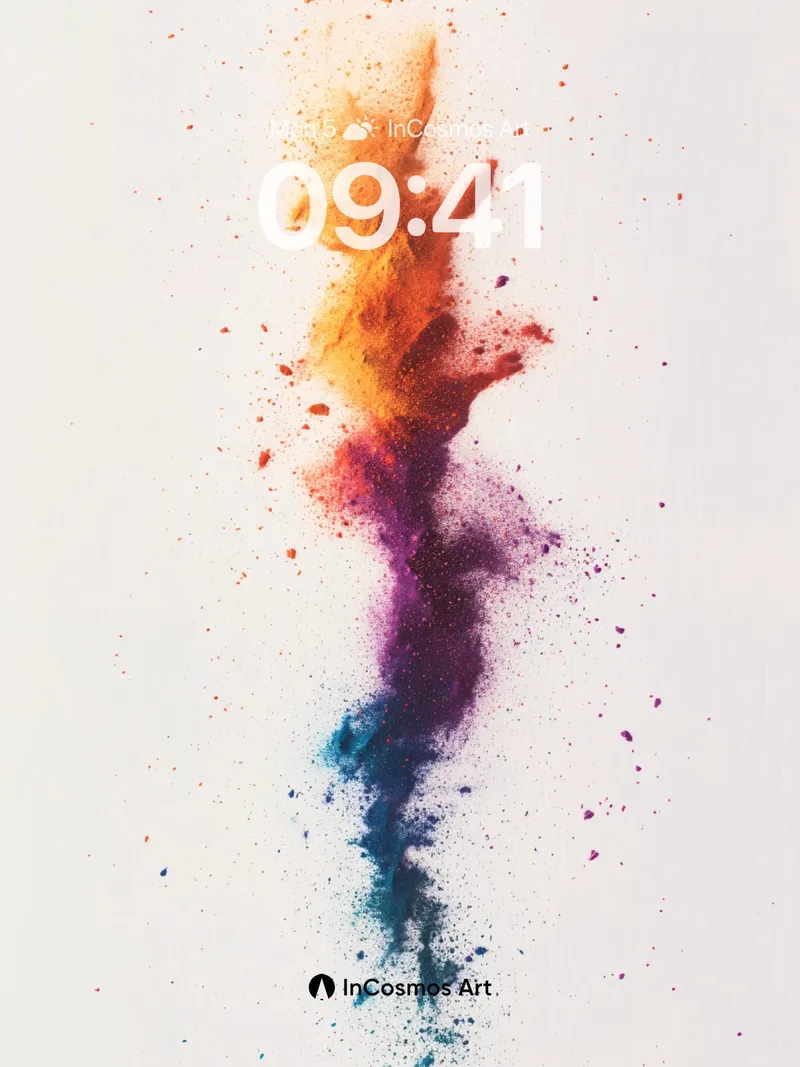 Color Storm Wallpaper with Floating Dust