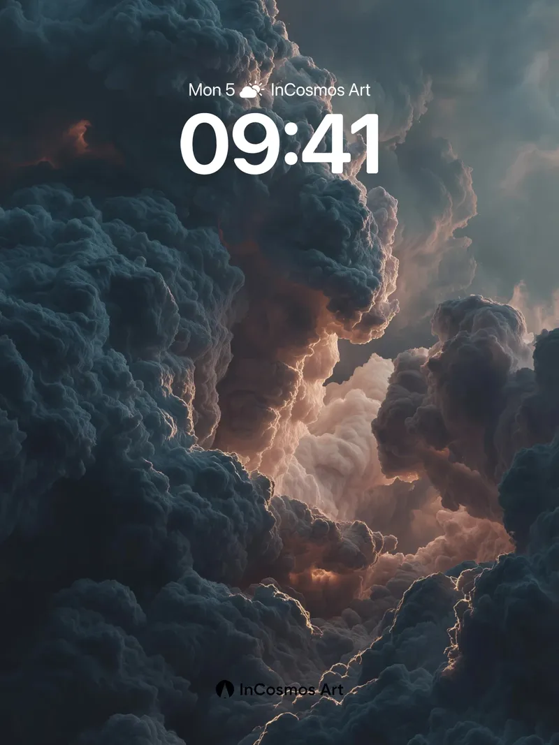 Crimson Veil Wallpaper with Lunar Whisper