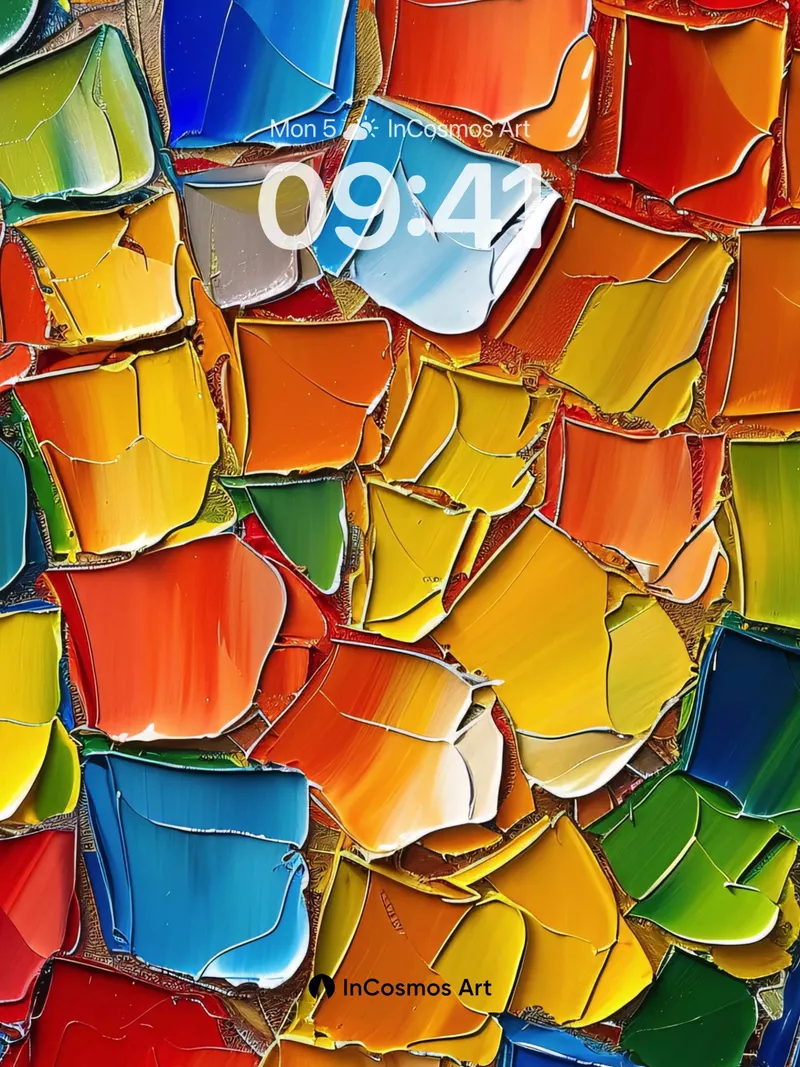 Fractured Rainbow Wallpaper with Ceramic Glow
