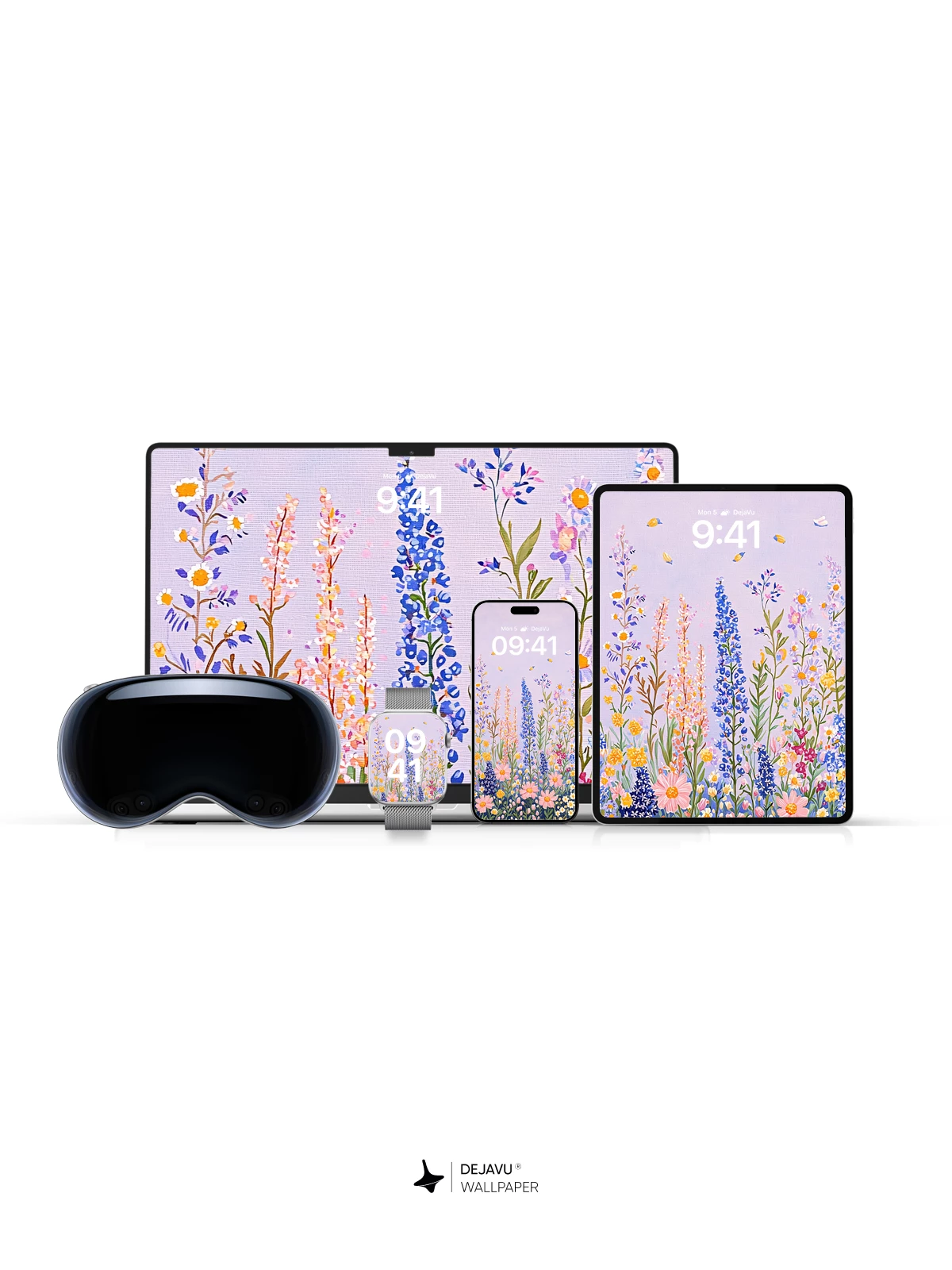 Whimsical Wildflower Meadow Wallpaper 8K for iPhone and Android