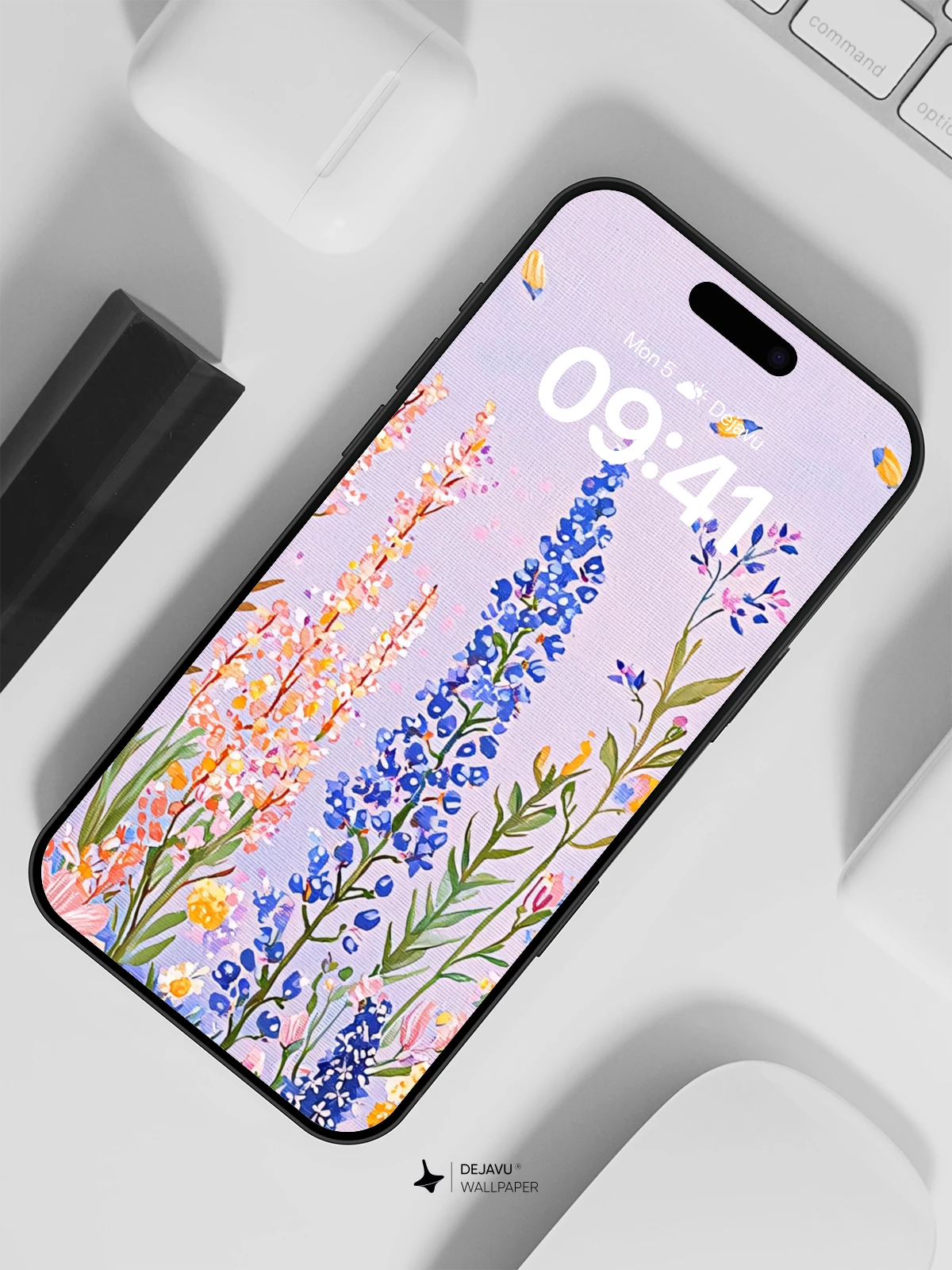 Whimsical Wildflower Meadow Wallpaper 8K for iPhone and Android