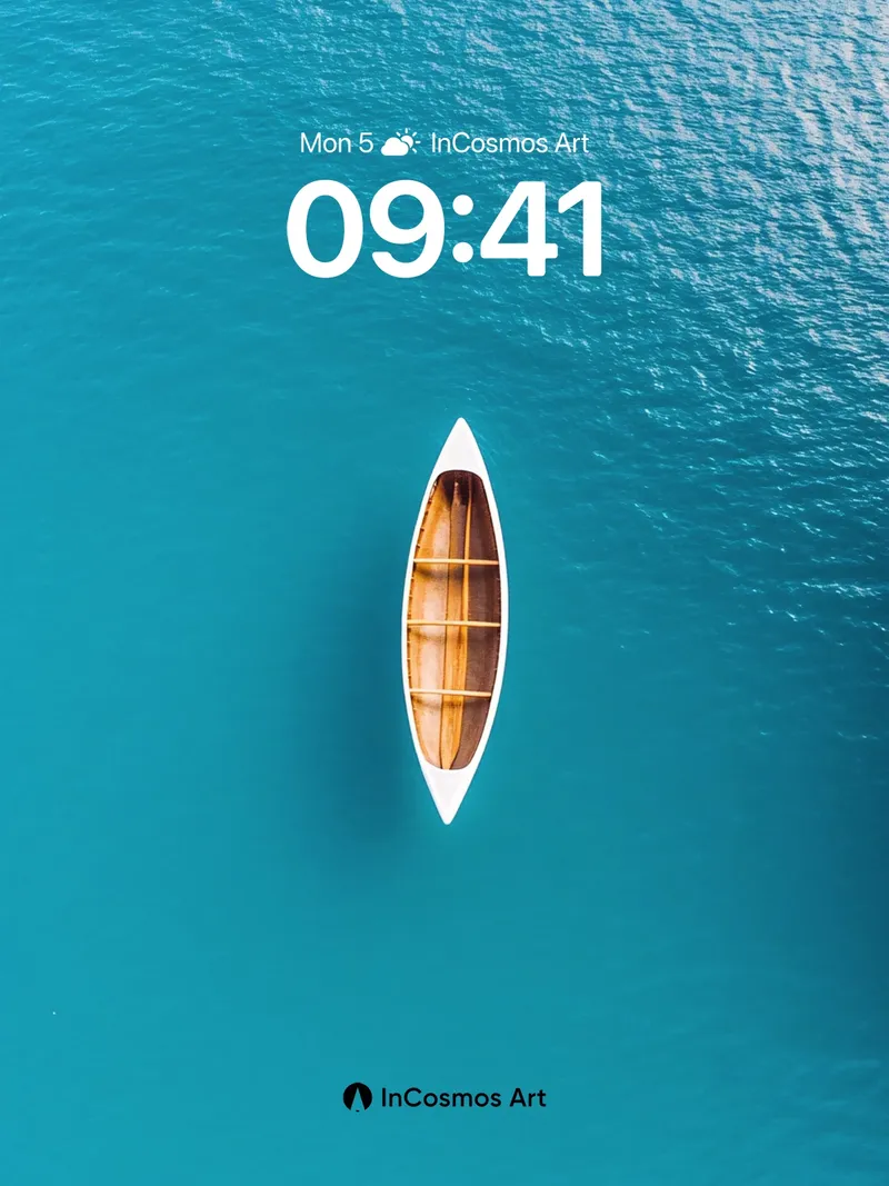 Serene Drift Wallpaper with Azure Depth