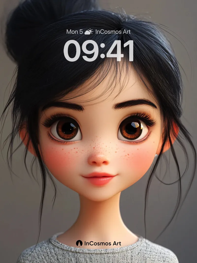 Whispering Eyes Wallpaper with Soft Light Touch