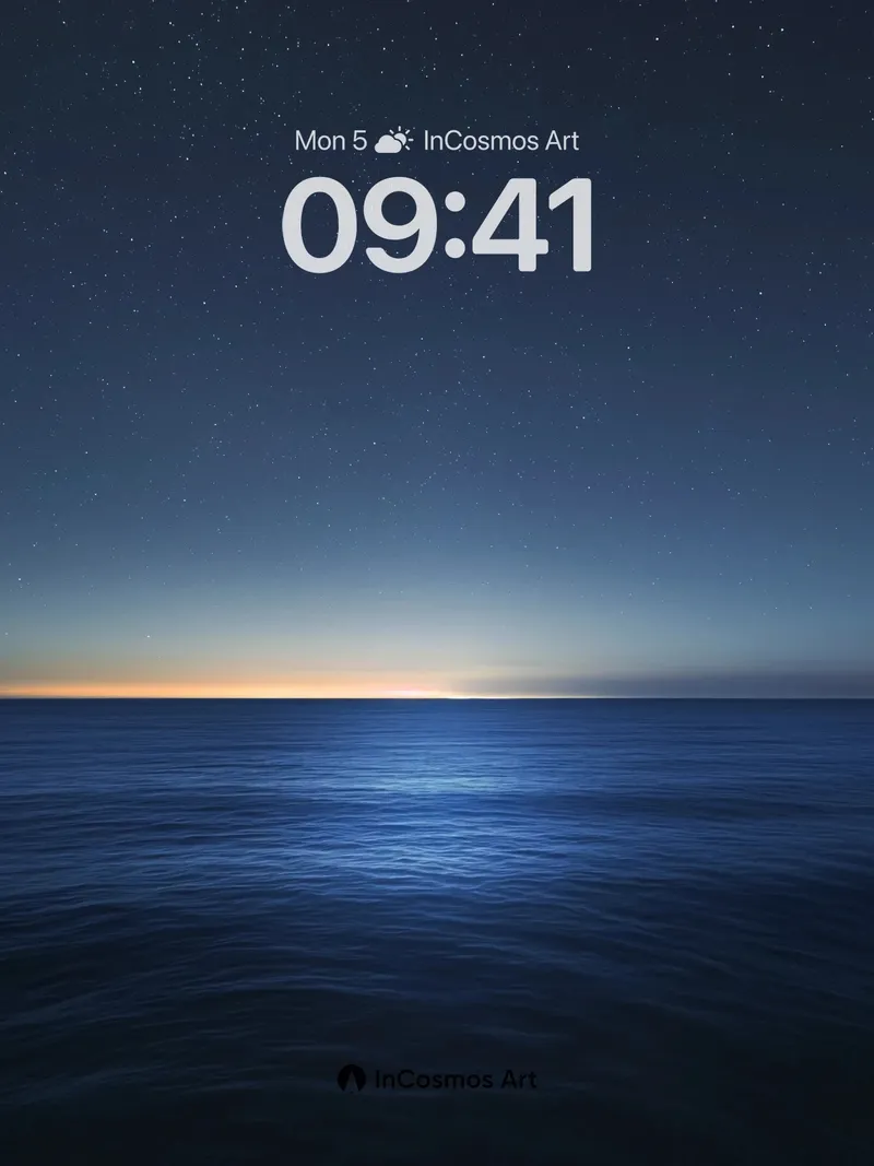 Stellar Horizon Wallpaper with Ocean Breath
