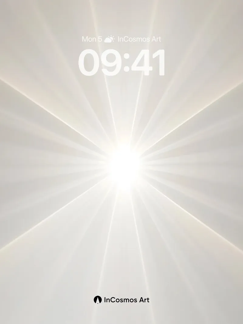 Radiant Stillness Wallpaper with Sunburst Light