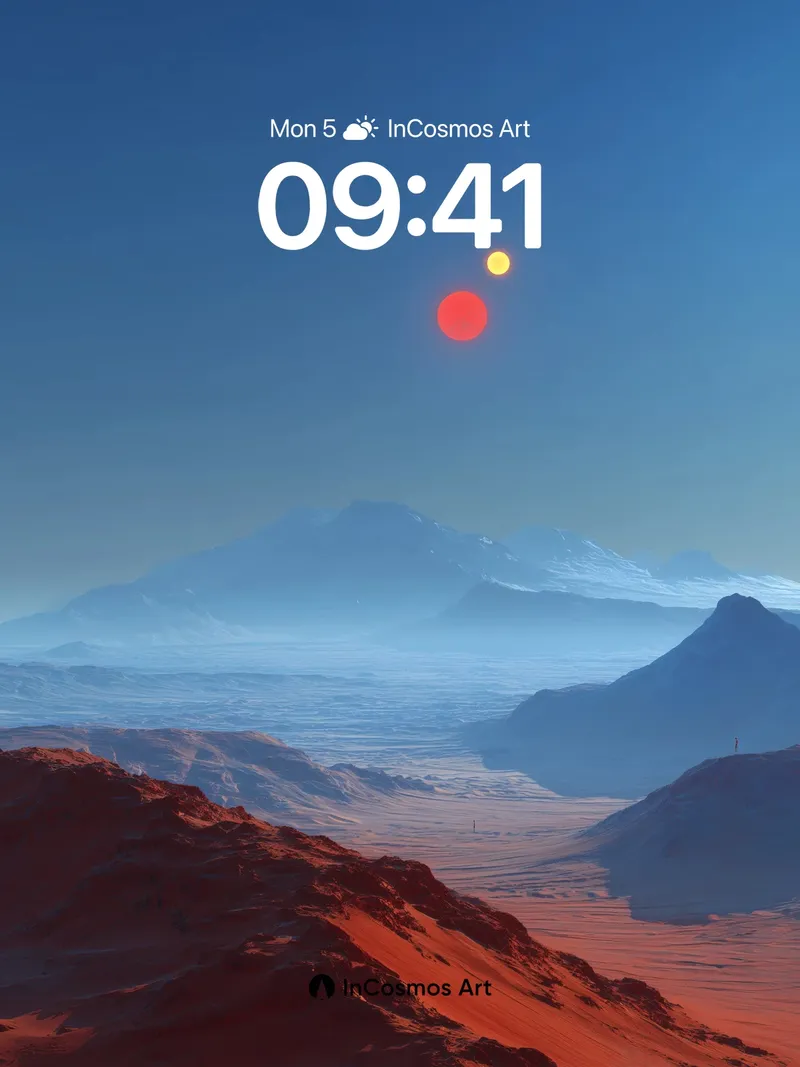 Dual Sun Mirage Wallpaper with Crimson Peaks