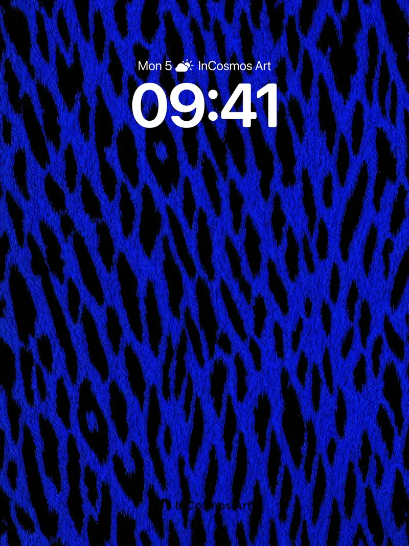 Electric Leopard Wallpaper with Midnight Pulse