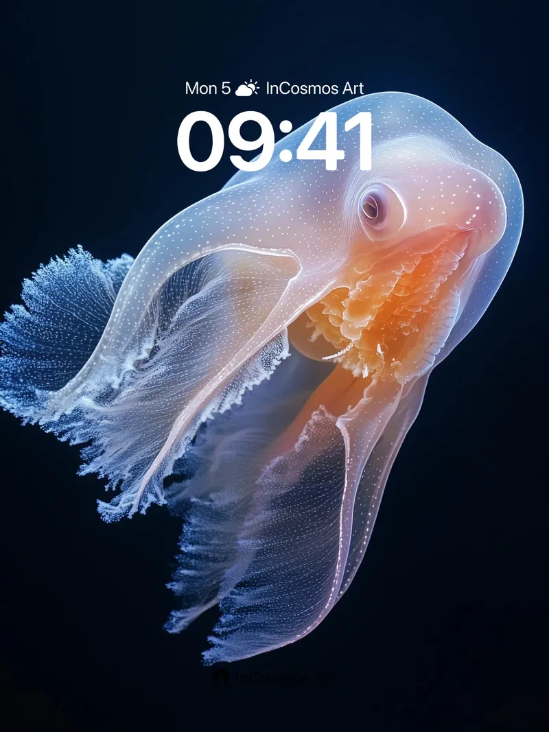 Luminous Drift Wallpaper with Ethereal Fronds