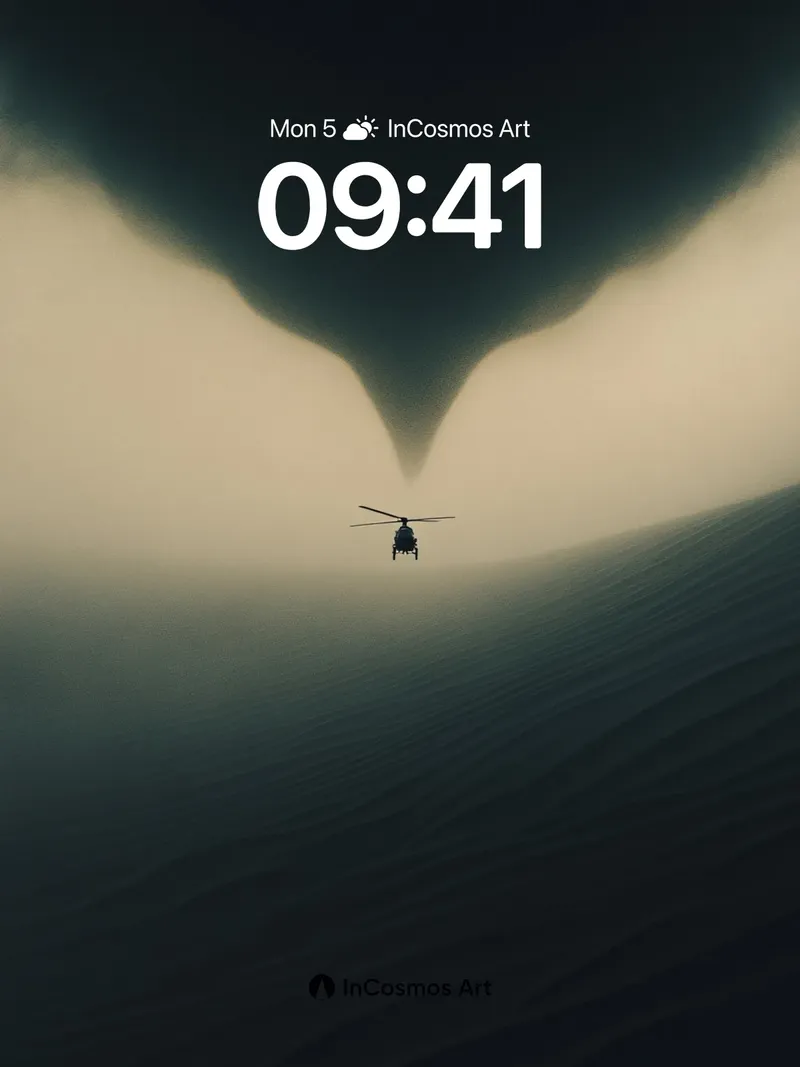 Silent Storm Wallpaper with Helicopter Silhouette
