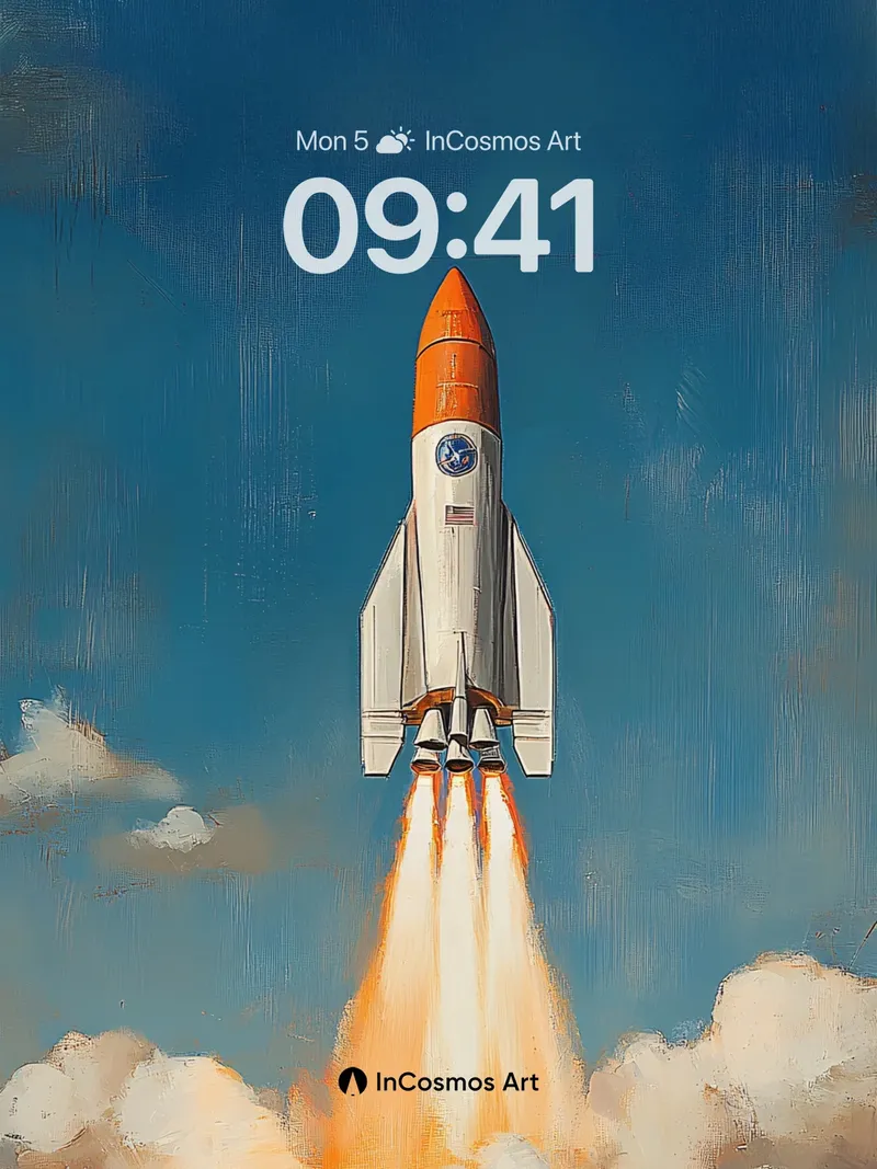 Ascendant Flame Wallpaper with Skyward Pulse