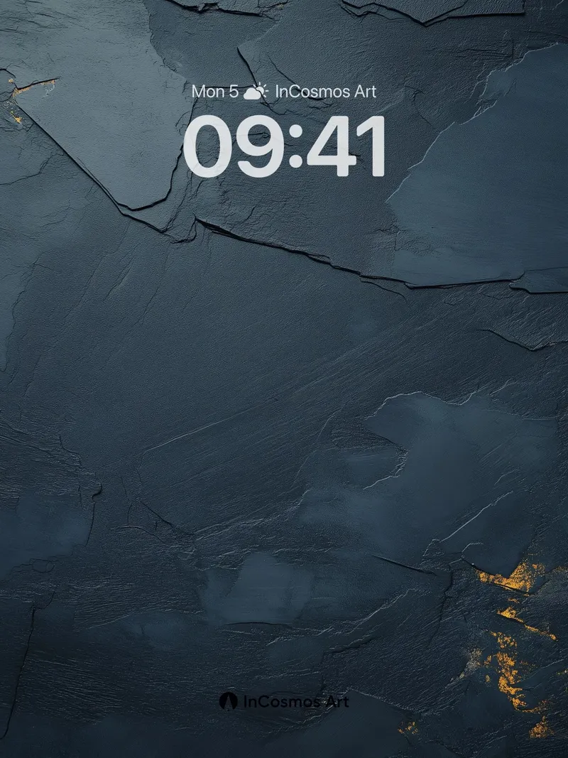 Midnight Crackle Wallpaper with Golden Veins