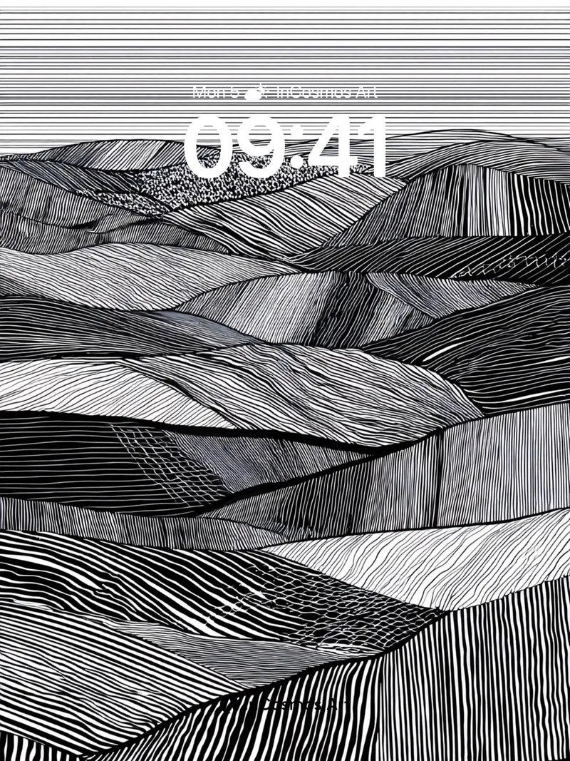 Whispering Lines Wallpaper with Terrain Rhythms