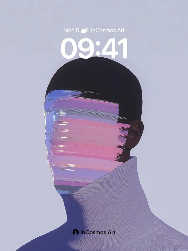 Futurist Veil Wallpaper with Shimmering Strata