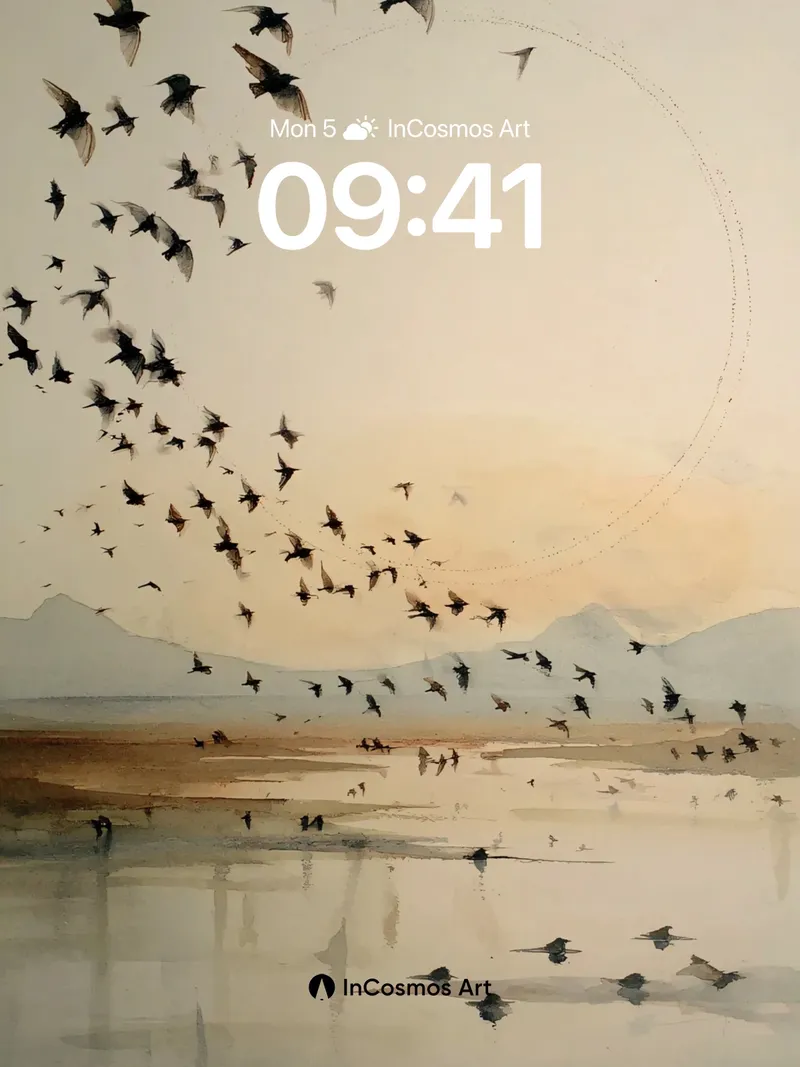 Serenity Flight Wallpaper with Celestial Arc