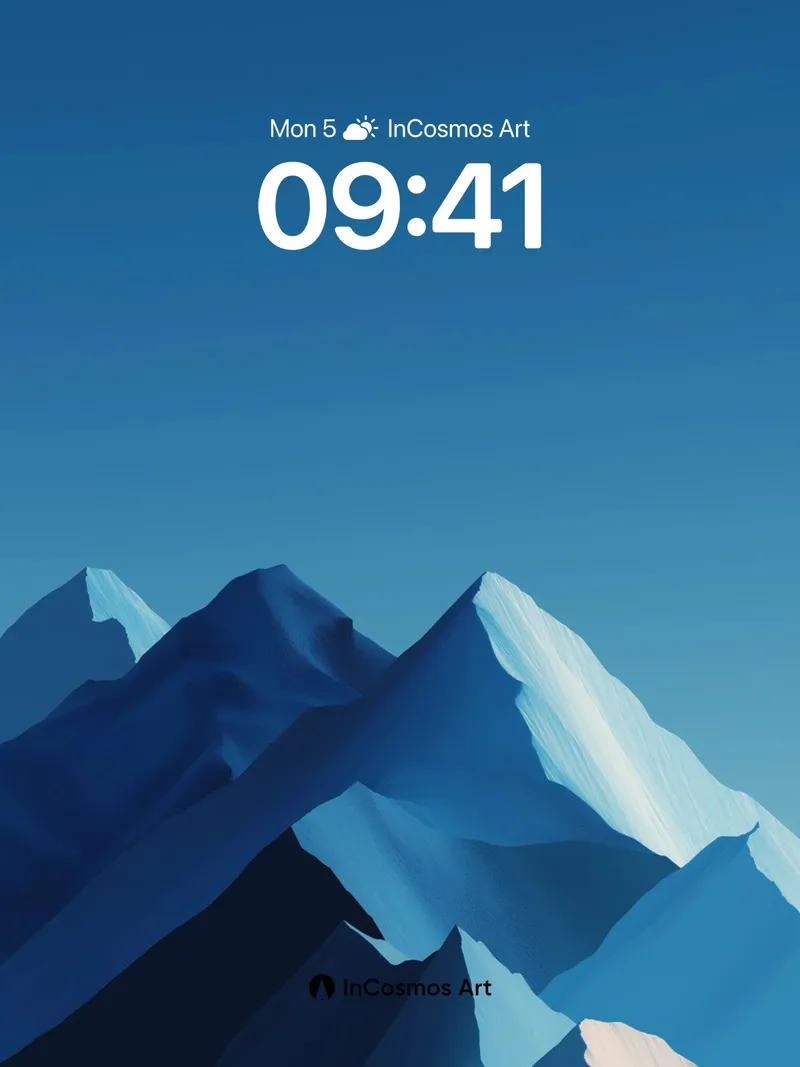 Calm Peaks Wallpaper with Frozen Light