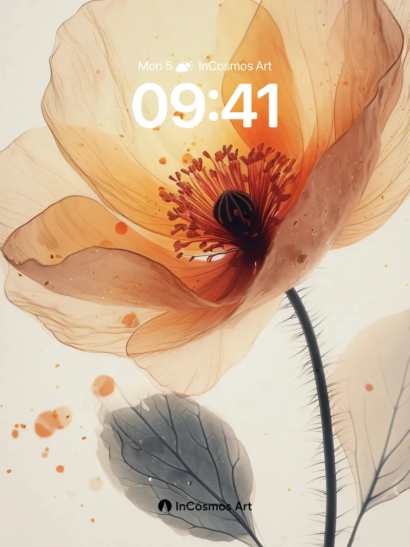 Translucent Bloom Wallpaper with Ethereal Light