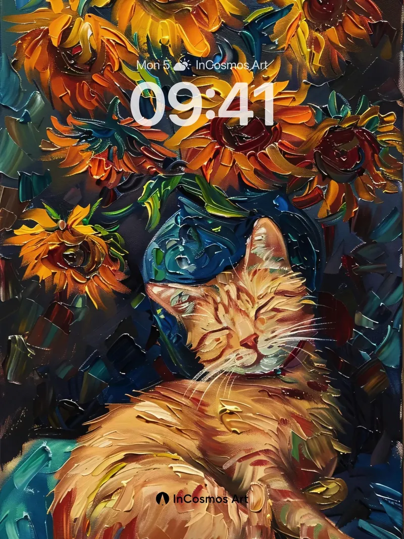 Golden Slumber Wallpaper with Sunflower Whispers