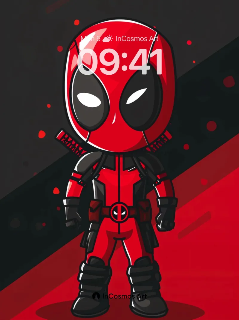 Playful Hero Wallpaper with Chibi Charm
