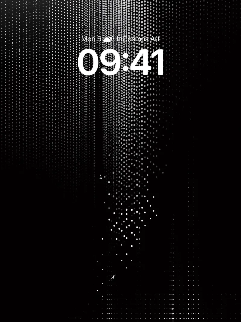 Neon Pulse Wallpaper with Dotted Light Streams
