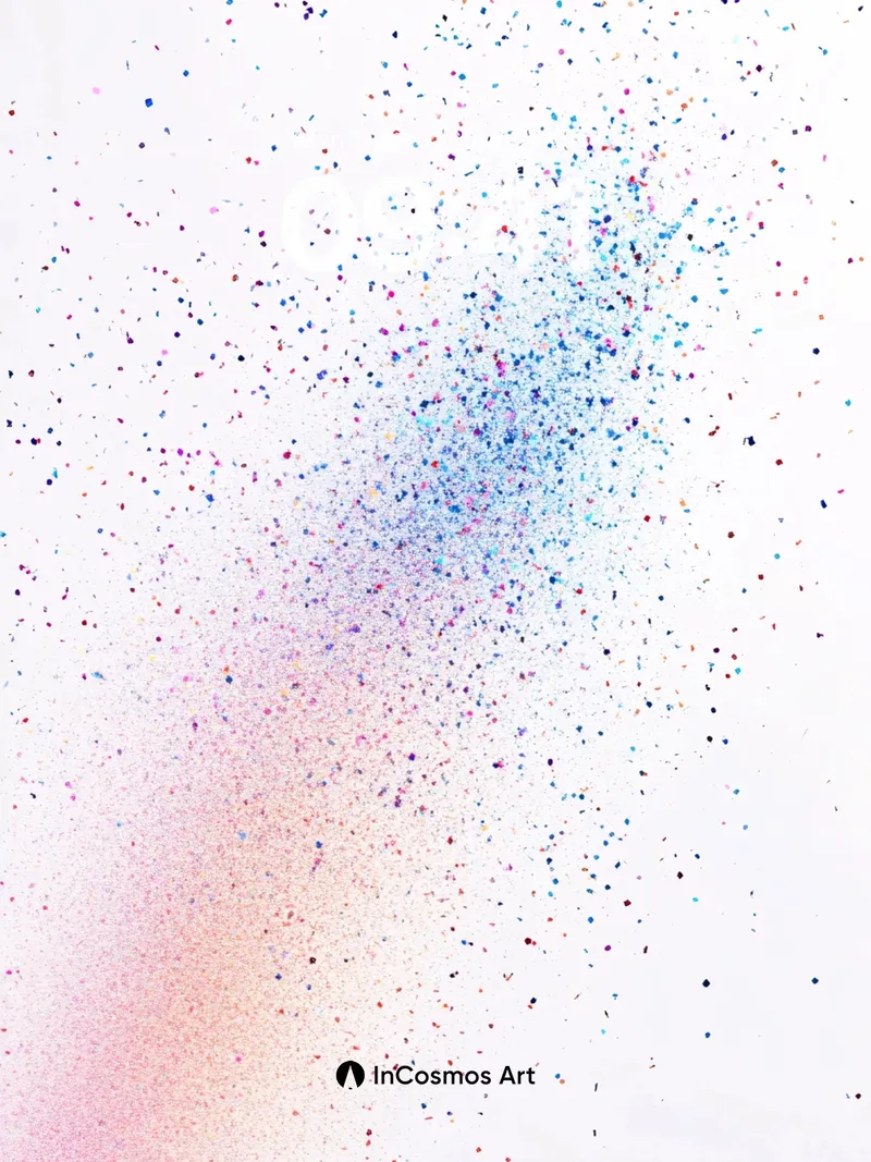 Whispering Particle Wallpaper with Cosmic Drift