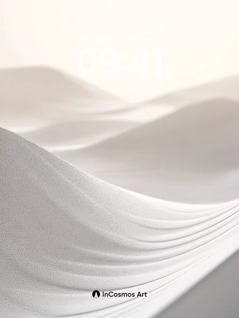 Serenity Wave Wallpaper with Soft Light Trails