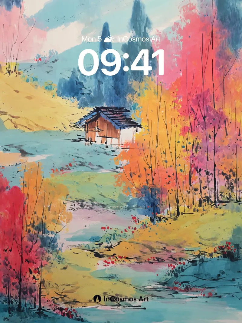 Autumn Hush Wallpaper with Whispering Trees