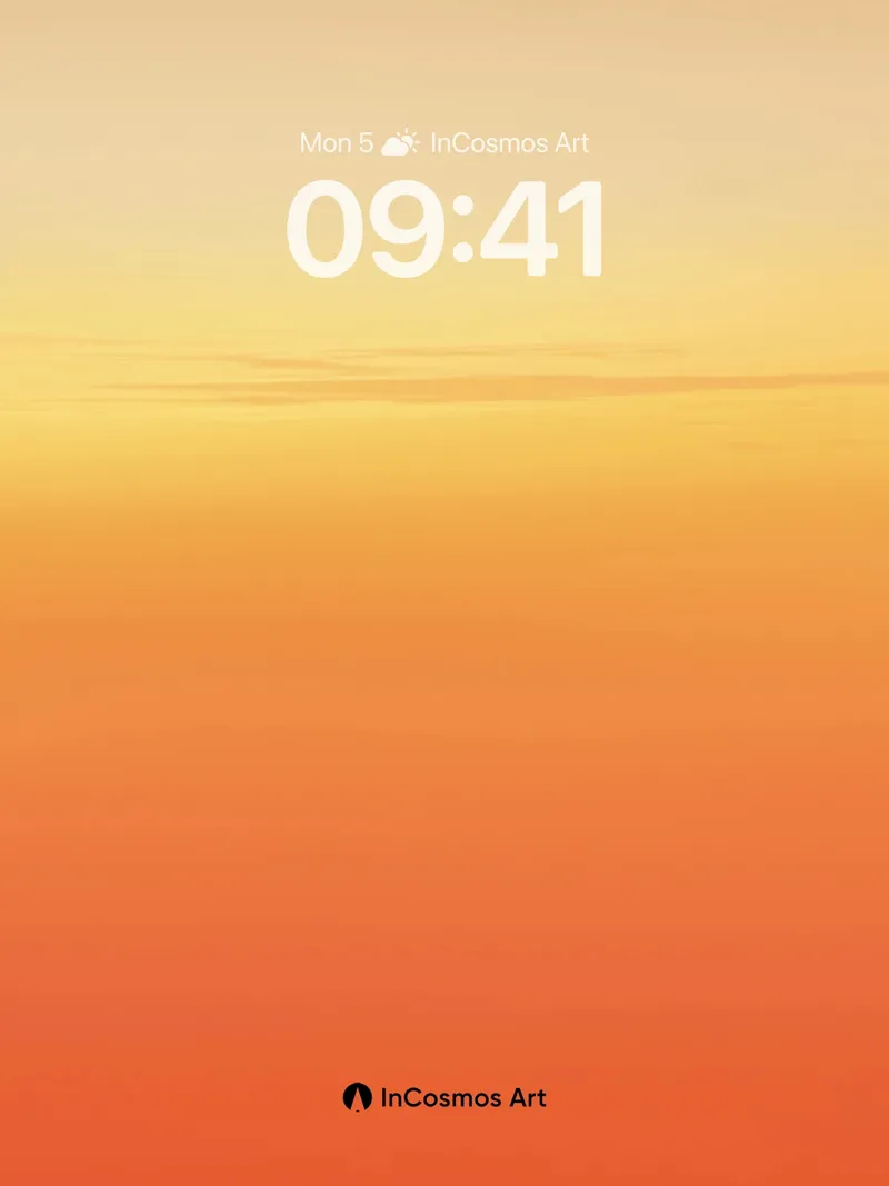 Golden Hush Gradient Wallpaper with Sunset Depth