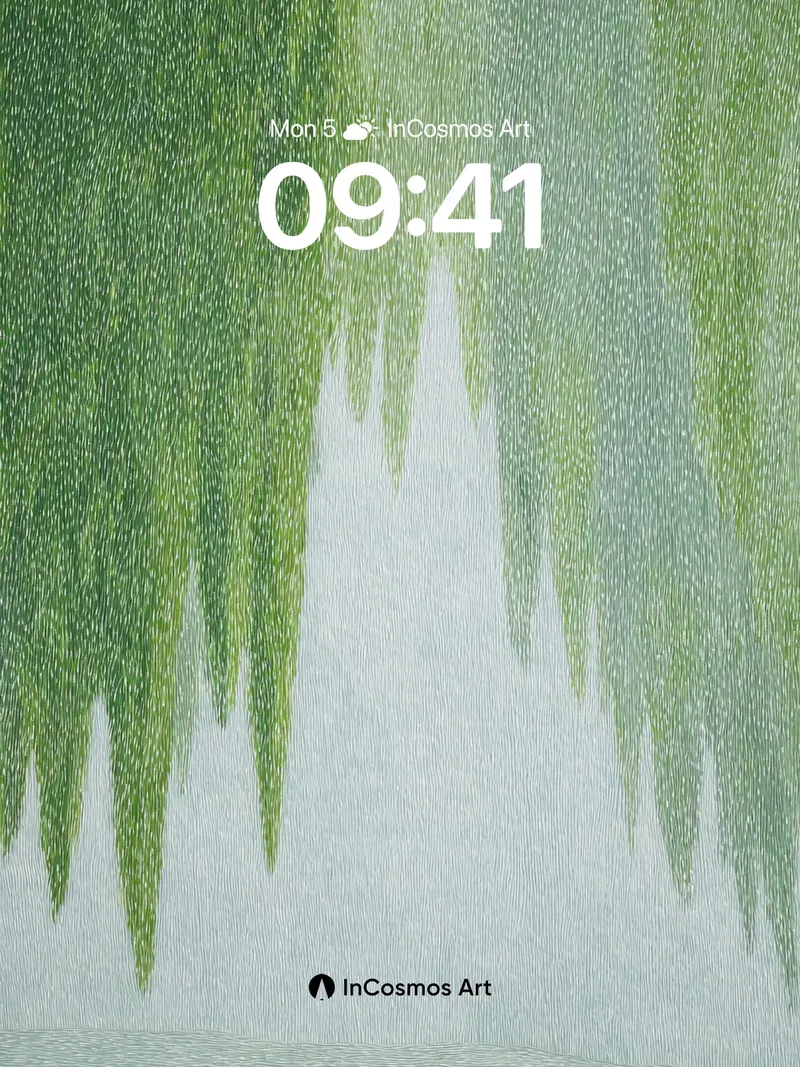 Whispering Canopy Wallpaper with Silent Observer