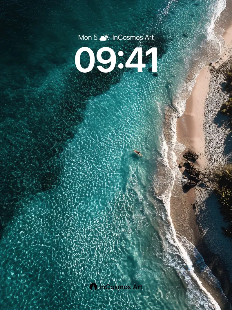 Serenity Coast Wallpaper with Sun-Kissed Waves