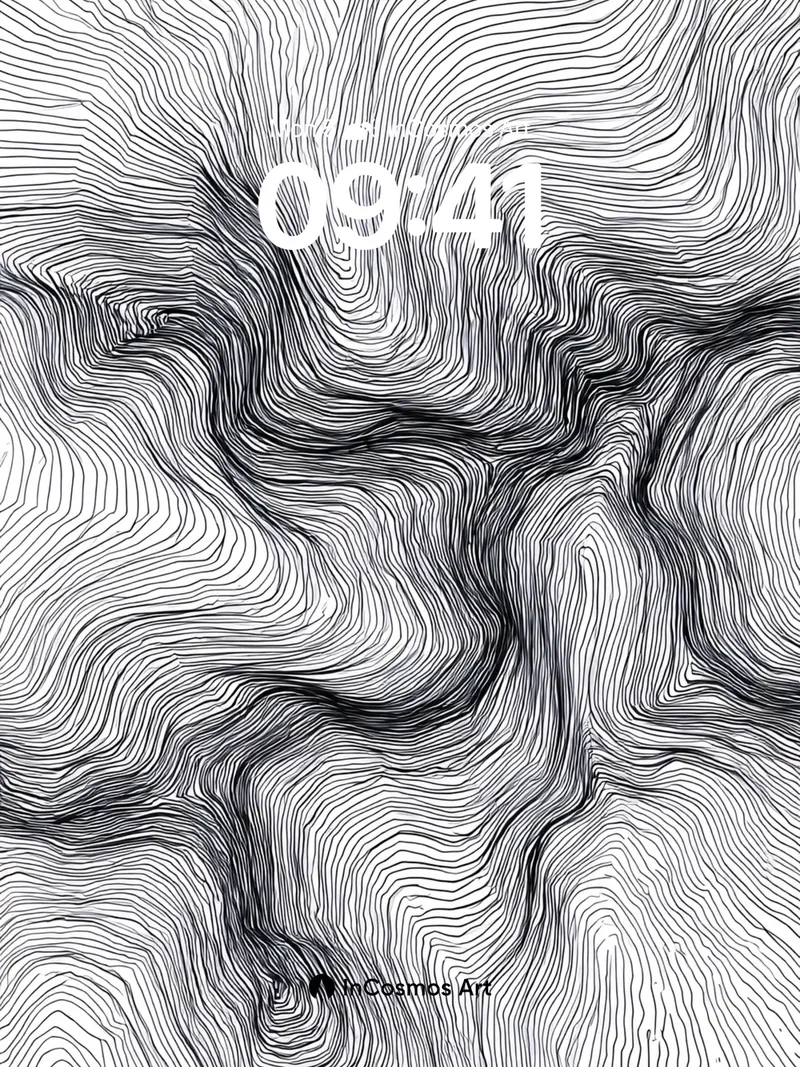 Whispering Contour Wallpaper with Inked Depths