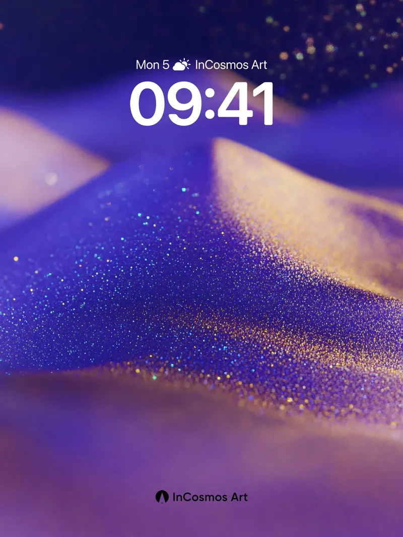 Luminous Dune Wallpaper with Cosmic Dust