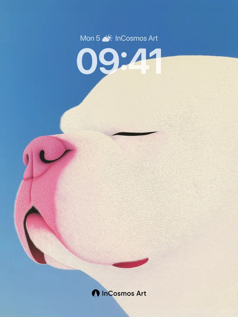 Serenity Bloom Wallpaper with Closed Eyes