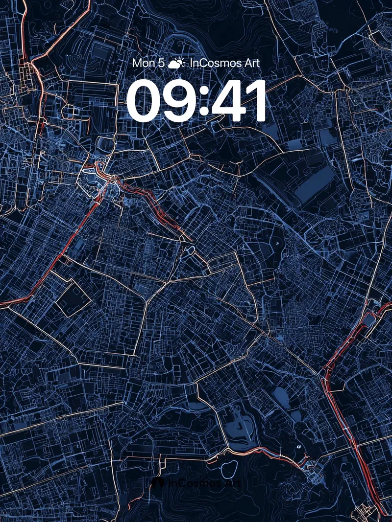 Neon Vein Wallpaper with City Pulse